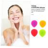 ASAKKURA 4Pcs Silicone Facial Cleansing Brushes Soft Gentle Face Scrubbers for Deep Pore Cleaning and Massage Skin Friendly Handheld Exfoliating Tools for Travel and Home Use view 4