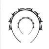 2Pcs Black Double Bangs Hairstyle Hairpin Headband With 8 Small Clips - Women Double Layer Twist Plait Headband Hair Tools,Twist Clip Headbands with Toothed Hairs Bands Braid Tool Hair Accessories view 1