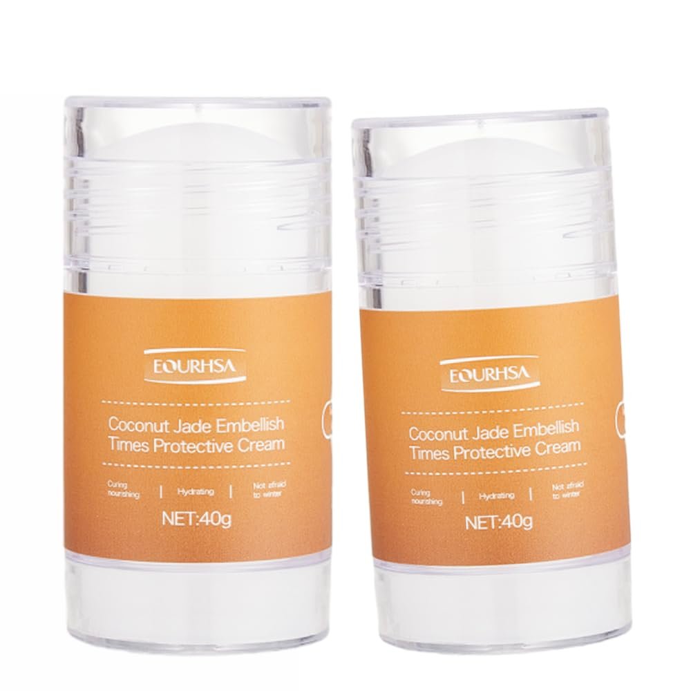 Crack Feet Prevention Stick, Heel Cream For Dry Cracked Feet, Foot Care Cream Moisturizing Foot Balm, Remove Dead Skin And Softening Dry Skin (Coconut*2)