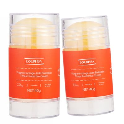 Crack Feet Prevention Stick, Heel Cream For Dry Cracked Feet, Foot Care Cream Moisturizing Foot Balm, Remove Dead Skin And Softening Dry Skin (Orange*2)
