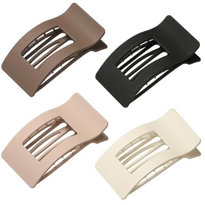 4 Pcs Flat Hair Clips-Square Flat Claw Clips for Women Girls-Strong Hold French Hair Clips for Thick Thin Hair-Stylish Classic Hair Barrettes