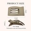 4 Pcs Flat Hair Clips-Square Flat Claw Clips for Women Girls-Strong Hold French Hair Clips for Thick Thin Hair-Stylish Classic Hair Barrettes view 4