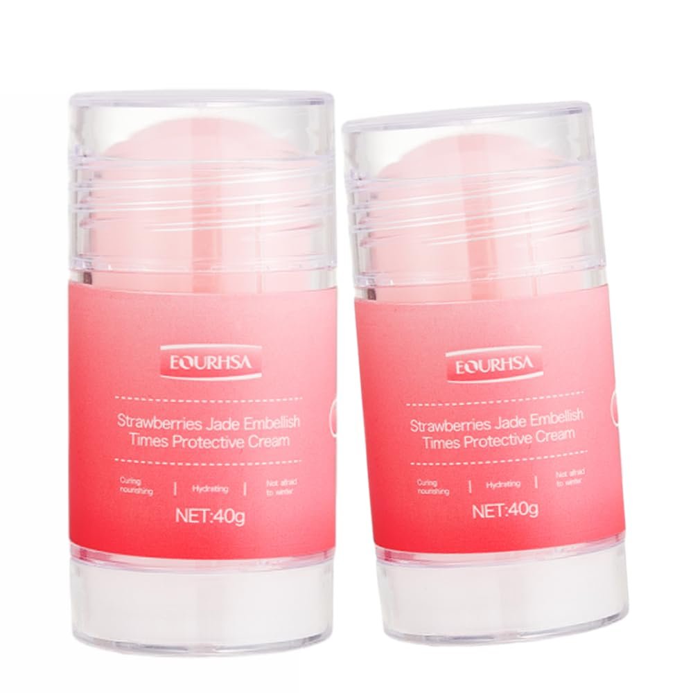 Crack Feet Prevention Stick, Heel Cream For Dry Cracked Feet, Foot Care Cream Moisturizing Foot Balm, Remove Dead Skin And Softening Dry Skin (Strawberry*2)