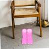 ASAKKURA Rosy Foot Bath Shoes High Tube Household Foot Massage Spa Heat Resistant PVC Non Leak Water Soaking Slippers for Home Hotel Massage Shop Use view 4