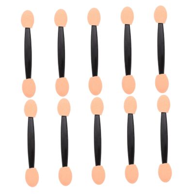 ASAKKURA 100pcs Double Ended Eyeshadow Sponge Applicators Latex Soft Cosmetic Sticks for Eye Makeup Eyeliner Eyebrow Durable Handle Skin Friendly Latex Tips