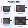 4 PCS Heart Printed Mesh Purse Organizer Pouches, Portable Travel Mesh Makeup Bag Set Zipper Cosmetic Bags Small Toiletry Bag with Zipper Black Makeup Purse Bags for Home Offices Travel Accessories view 2