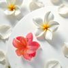 Flower Hair Claw Clips - Hawaiian for Women | Plumeria for Thin | Strong Hold jaw clip | Claw Clips for Girls| Preppy Flower Hair Clip (White) view 4