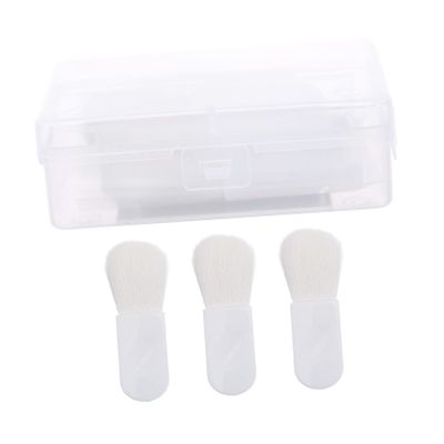 Beaupretty 3pcs Mini Blush Brush Portable Makeup Beauty Brush Soft Synthetic Bristles Compact Cosmetics Tool with Storage Box for Women Random Color