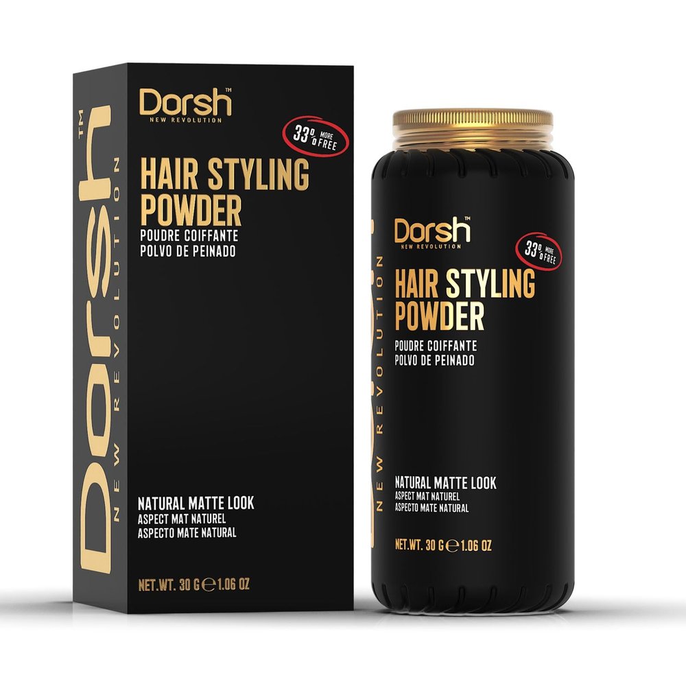 Dorsh Hair Styling Powder - Hair Volumizing & Texture Powder for men All Hair Types with Volumizing Matte Look, Non-Sticky and Smells Great