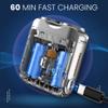 Portable Rotary Dual Ring Electric Shaver, 2025 Premium One-Button Long Lasting Mini Rotary Dual Ring Electric Razor for Men, Compact USB Rechargeable Shaver for HomeTravel (White) view 4