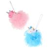 Baluue 2pcs Foaming Loofah Sponge Bath Scrubbers with Adorable Unicorn Design Soft Exfoliating Shower Accessories for Gentle Body Cleaning and Healthy Skin Care view 1