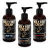 Derm Dude Holy Foot Cream for Dry Cracked Heels and Feet, 4oz (3-Pack) | MVP, Strawberry Lollipop & Coconut Rush Scents | Moisturizing Lotion with All-Natural DeoPlex for Odor Control & Arrowroot for view 1