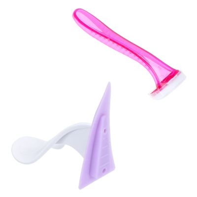 FRCOLOR Women Bikini Hair Trimmer with Shaping Safe Razor for Privates Armpits Legs Wet Shaving Compatible Portable Hair Kit for Travel Random Color