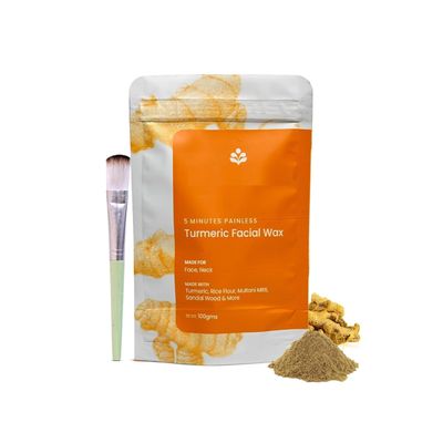 HK Turmeric Facial Wax Powder, Easy to use at home, No chemicals - No Irritation, No Skin rashes (100g)