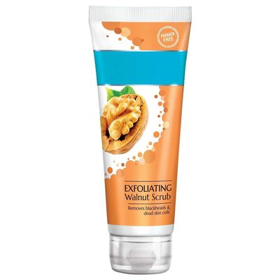 Naturals Exfoliating Walnut Scrub, 200gm, Tube,Suitable for all skin types,exfoliate dead skin and skin impurities,scrub for blackheads.