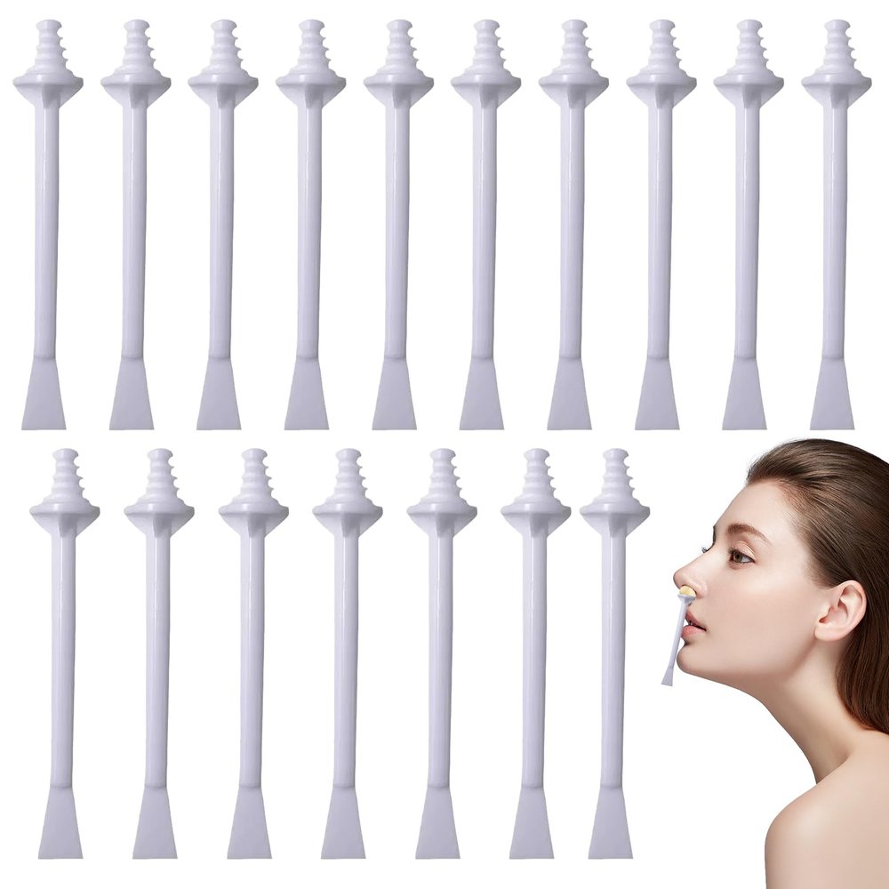 80 Pcs Nose Waxing Sticks - Hair Wax Applicator Sticks with Disposable Spatulas for Men Women, Nose Wax Kit Accessories for Nostril Cleaning, Ear Face Hair Removal, Painless