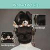 5 Pcs Flower Tassels Hairpin, Chinese Hair Pins Flower Pins for Hair, Chinese Hanfu Hairpin Rhinestone Pearl Clips Headpiece, Retro Hanfu Wedding Brides Updo Long Hair Accessories (Jingtai Blue) view 3