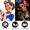 Black Brown Terracotta Face & Body Paint - Blendable Facepaint Foundation with Sponge & Brush for Skin, Professional Halloween Face Make-up Kit for Wolf Werewolf Tiger Deer Lion Beard Cosplay Costume view 4