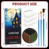 Black Brown Green Face & Body Paint - Blendable Facepaint Foundation with Sponge & Brush for Skin, Professional Halloween Face Make-up Kit for Camo Hunting Army Military Deer Camouflage Dirt Costume view 2