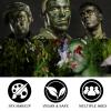 Black Brown Green Face & Body Paint - Blendable Facepaint Foundation with Sponge & Brush for Skin, Professional Halloween Face Make-up Kit for Camo Hunting Army Military Deer Camouflage Dirt Costume view 4