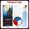 Red White and Blue Face Body Paint, Patriotic 4th/Fourth of July USA Themed Accessories for Women, Baseball Softball Eye-Black Sport, Halloween Face Make-up Kit for American Flag Clown Joker Costume view 2