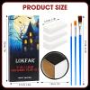 Black White Metallic Brown Face & Body Paint - Blendable Facepaint Foundation with Sponge & Brush for Skin, Professional Halloween Face Make-up Kit for Cat Deer Cheetah Leopard Tiger Lion Costume view 2