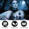 Black White Light Blue Face & Body Paint - Blendable Facepaint Foundation with Sponge & Brush for Skin, Professional Halloween Face Make-up Kit for Sally Face Avatar Smurf Corpse Bride Pale Costume view 4