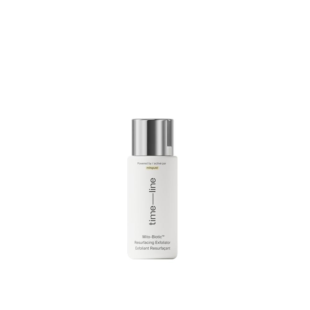 Timeline Mito-Biotic Travel Size Resurfacing Face Exfoliator With Acids To Purify, Tone, Hydrate, Refine Texture & Unclog Pores - .30mL