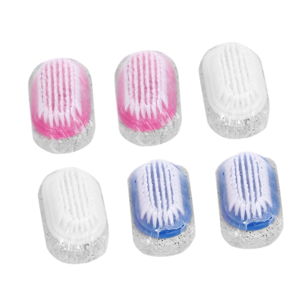 ETHZZLE 6pcs Double Sided Natural Pumice Foot Scraper Pedicure Brush for Dead Skin Removal and Smooth Feet Eco Friendly for Exfoliation and Callus Treatment Random Color