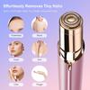 Removal Shaver for Women|USB Rechargeable Waterproof Eyebrow Face Razor Trimmer for Lips|Body|Arms Electronic Facial Hair Remover Shaver(White and Gold) (Assorted) view 2