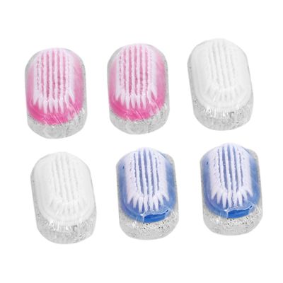 DECHOUS 6pcs Double Sided Natural Pumice Stone Foot File Pedicure Tool for Dead Skin Removal Gentle Exfoliating Foot Beauty Brush Portable and Lightweight for Smooth Heels Random Color