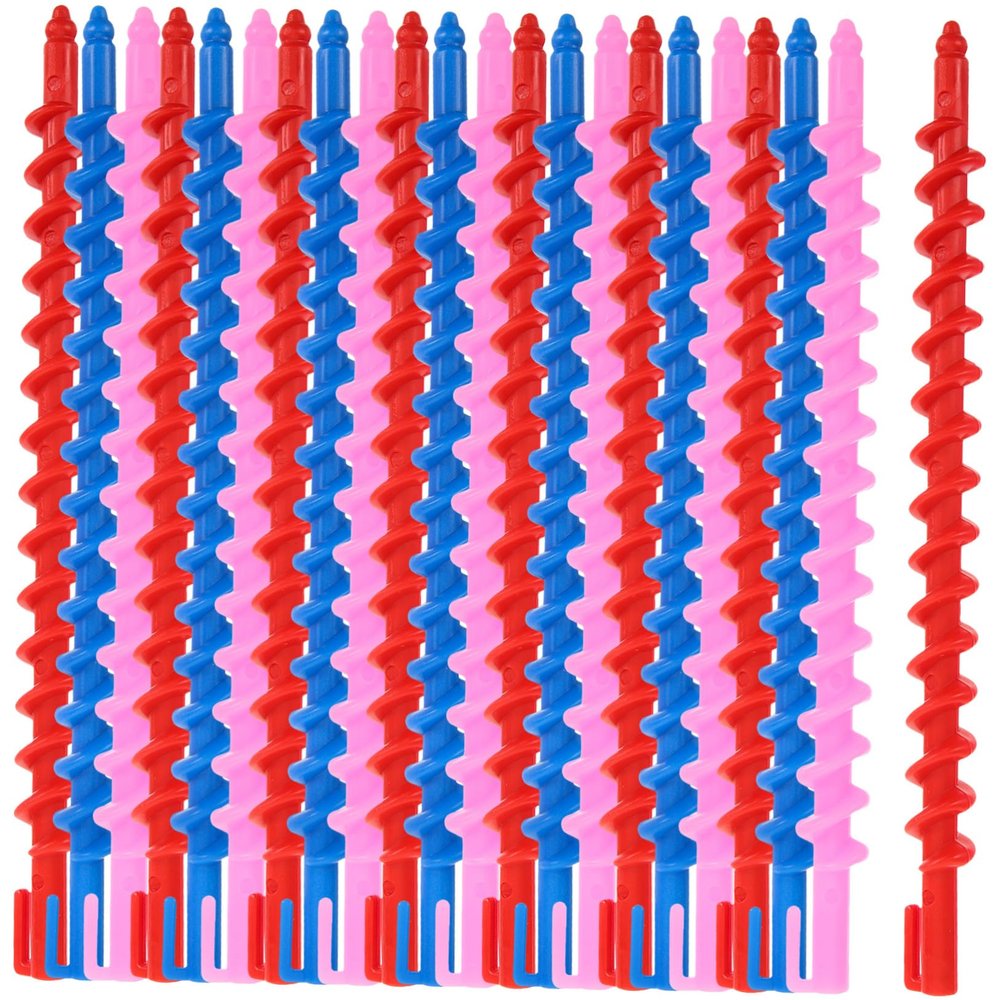 Beavorty 20PCS Spiral Perm Rods for Hair Flexible No Heat Curlers DIY Hair Styling Tools Durable Lightweight Salon Use Random Color
