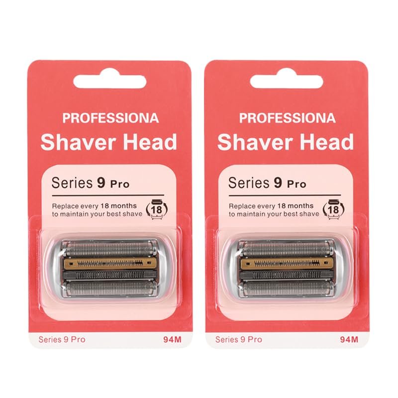 94M Series 9 Pro Replacement Head Compatible with Electric Shaver, S9 pro Wet and Dry Replacement Head Compatible with Series 9 Foil and Cutter, 94M Fit 9475cc 9365CC 9420s (2 Count)