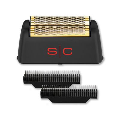 StyleCraft Replacement Rebel Shaver Gold Titanium Foil Head with two Stainless-Steel Echo Cutters