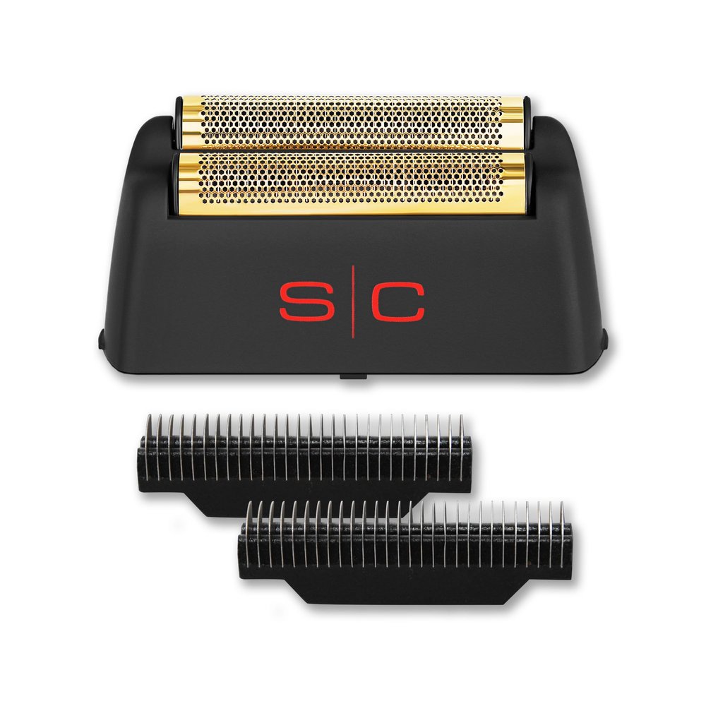 StyleCraft Replacement Rebel Shaver Gold Titanium Foil Head with two Stainless-Steel Echo Cutters
