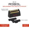 StyleCraft Replacement Rebel Shaver Gold Titanium Foil Head with two Stainless-Steel Echo Cutters view 2