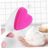 Baluue Silicone Face Washing Brush for Women Heart Shaped Manual Facial Cleansing Tool Soft Silicone Exfoliator Scrubber for Deep Skin Cleaning and Blackhead Removal Suitable for Skin view 3