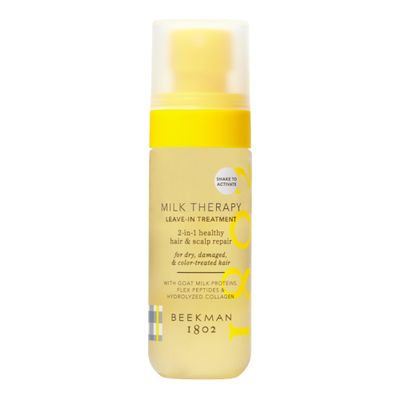 Beekman 1802 Milk Therapy Peptide Leave-In Treatment  Tames Frizz & Deeply Hydrates With Goat Milk Proteins, Brazilian Flex Peptide Bond & Hydrolyzed Collagen, Sulfate Free, 2 fl oz
