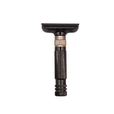 Black Chrome Adjustable Shaving Razor | Premium Shaving by BOSS BERRY Black chrome and matte gold