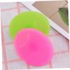 DECHOUS 2pcs Silicone Facial Scrubber Pads for Women Small Grass Green Rose Red Non Slip Handheld Face Massager Brush Mild Exfoliating Cleaning Pad for All Skin Types Including Boy Girl view 4