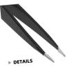 Baluue Precision Stainless Steel Eyebrow Tweezers Pointed Tip for Ingrown Hair and Facial Hair Removal Multifunctional Grooming Tool for Men and Women Durable Thick Black Professional view 3