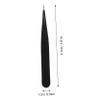 Beatifufu Stainless Steel Eyebrow Precision Tweezers Sharp Point for Facial and Ingrown Hair Removal Durable Thick Black Grooming Tool for Men and Women Salon Quality Accurate Hair Plucking view 2