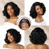Sensationnel Bare Lace 13X6 Wigs - Unit 19 Lacefrontal Glueless Synthetic 180 Degree Preplucked Hairline (1B OFFBLACK) view 4