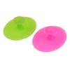 BIUDECO 2pcs Silicone Face Brush with Non Slip Handle Mild Exfoliating Facial Scrubber Pads for All Skin Types Handheld Face Massager in Small Grass Green Rose Red view 1