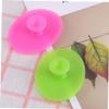 BIUDECO 2pcs Silicone Face Brush with Non Slip Handle Mild Exfoliating Facial Scrubber Pads for All Skin Types Handheld Face Massager in Small Grass Green Rose Red view 3
