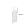 PRETYZOOM 4PCS Transparent Empty Pump Bottles for Lotion Shampoo Liquid Dispenser Travel Friendly Lightweight Pet Containers with Random Silver Ring White Pumps view 2