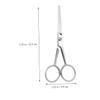 Healeved Slip Stainless Steel Beard Scissors with Toothed Precision Blades Durable Grooming Tool for Mens Mustache and Eyebrow Trimming Stylish Silver Finish for Accurate Facial Hair view 4