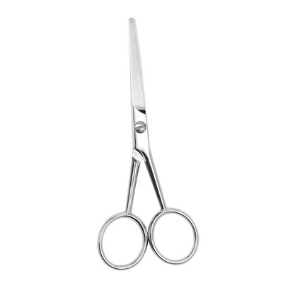 FRCOLOR Stainless Steel Slip Beard Grooming Scissors for Men Precision Facial Hair Trimmer with Ergonomic Grip Durable Mustache and Eyebrow Scissors for Accurate Beard Cleaning and Styling