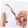 DECHOUS Stainless Steel Skid Mustache Scissors with Toothed Blades for Precise Beard Grooming Ergonomic Facial Hair Trimming Tool for Men view 4