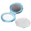 ETHZZLE 2Pcs Compact Double Sided Shell Shaped Makeup Mirror Portable Folding Cosmetic Mirrors for Women Travel Gift with Polished Smooth Finish view 1